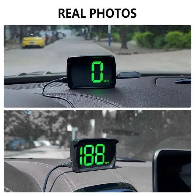 Alt view image 2 of 7 - GPS Digital Speed Meter Speedometer HUD with MPH Speed Head Up Display for All Cars, USB Cable Plug & Play