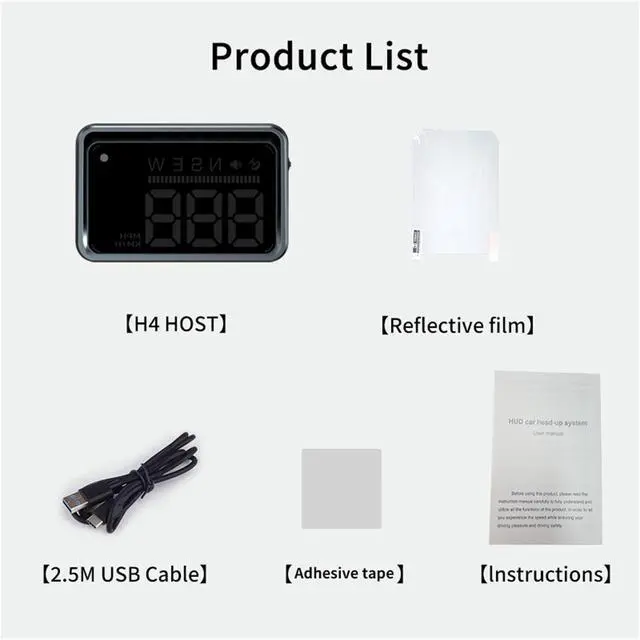 Alt view image 4 of 7 - Heads up Display for Cars,HUD,Head up Display for Car,Car Speedometer Display,Automatic Brightness Adjustment,Speeding Alert,USB Cable Plug & Play