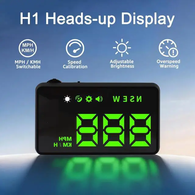 Alt view image 3 of 7 - Heads up Display for Cars,Car HUD,Head up Display for Car,Car Speedometer Display,Automatic Brightness Adjustment,Speeding Alert,USB Cable Plug & Play
