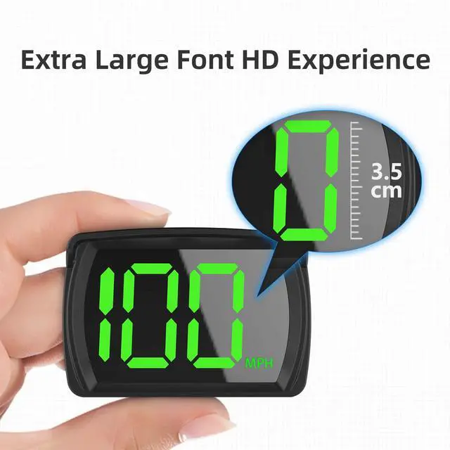 Alt view image 5 of 7 - GPS Digital Speed Meter Speedometer HUD with MPH Speed Head Up Display for All Cars, USB Cable Plug & Play