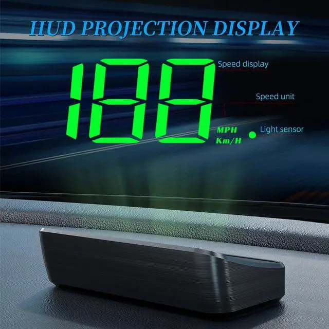 Alt view image 3 of 7 - Head Up Display M2, HUD Projection Display Speed, Compact Body, Large Font, Plug and Play, Suitable for All Vehicles