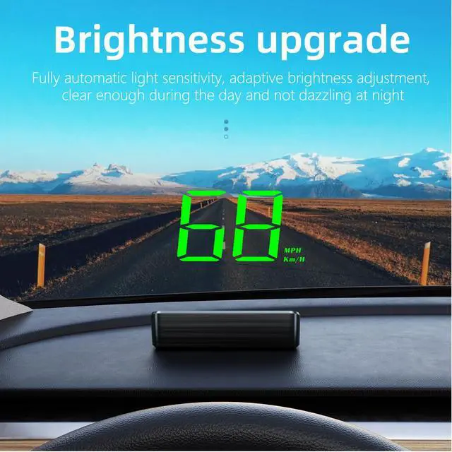 Alt view image 4 of 7 - Head Up Display M2, HUD Projection Display Speed, Compact Body, Large Font, Plug and Play, Suitable for All Vehicles