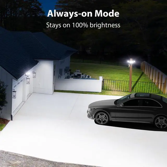 Alt view image 5 of 7 - 65W 6500LM Motion Sensor Outdoor Light, Plug In LED Security Lights 3 Heads Motion Detection Outdoor Light, Dusk to Dawn, IP65 Waterproof Flood Light with Remote Control for Yard Garage(Black)