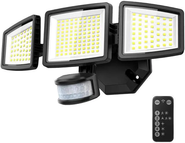 Main image of LED Security Lights Motion Sensor Light Outdoor, 7000LM, 6500K, Waterproof, Flood Light Outdoor Motion Detector with Adjustable 3 Head, Hardwired Wall Light for Entryway, Yard, Garage