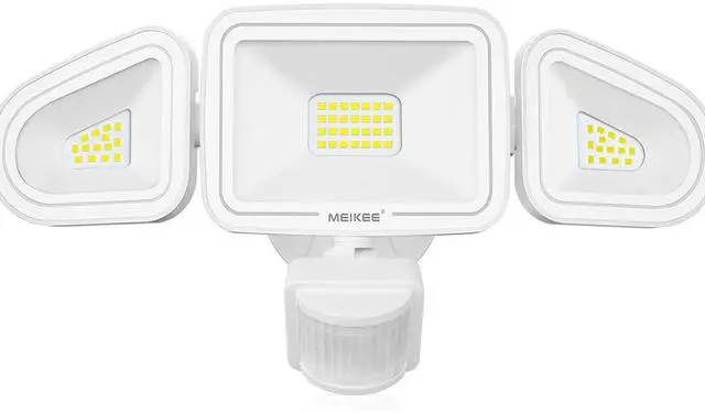 Main image of 42W LED Security Lights Motion Sensor Light Outdoor Flood Light, 3600LM 6500K IP66 Waterproof, 3 Adjustable Heads Motion Detector Lights for Outside Garage Yard Garden Porch Entryways
