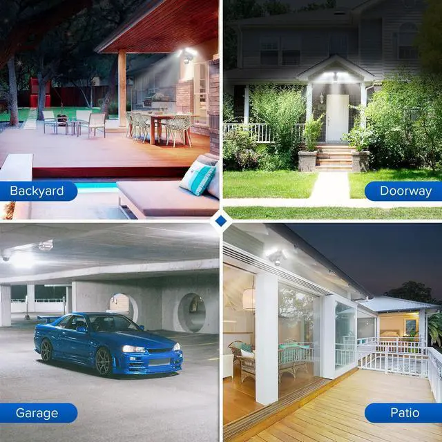 Alt view image 5 of 6 - 27W LED Motion Sensor Outdoor Flood Light, 2700LM Security Light, 300W Equiv 5000K Dusk to Dawn Light, Wide Angle Illumination,4 Modes for Yard, Driveway, Black Bright Seires Wired Not Solar