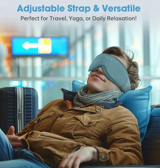 Alt view image 6 of 6 - BambooCotton 3D Bluetooth Sleep Mask, 2025 New Sleep Headphones, Wireless Comfort, Sustainable Luxury for Better Sleep