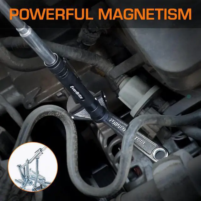 Alt view image 4 of 7 - 2-Piece Magnetic Pick Up Tool Set, Telescoping 360 Swivel Extensible Magnet Tool with LED Light, Gift for Dad, Mom, Husband, Birthday, Mechanic & Garage Tool