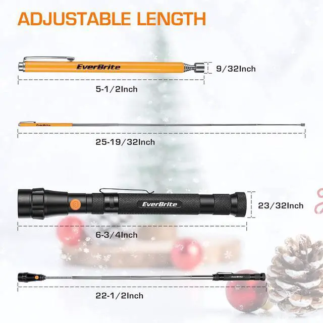 Alt view image 2 of 7 - 2-Piece Magnetic Pick Up Tool Set, Telescoping 360 Swivel Extensible Magnet Tool with LED Light, Gift for Dad, Mom, Husband, Birthday, Mechanic & Garage Tool