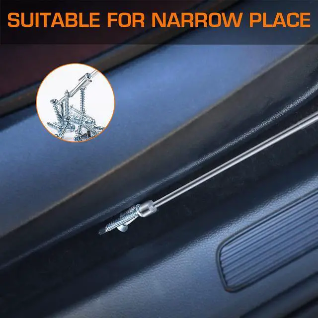 Alt view image 6 of 7 - 2-Piece Magnetic Pick Up Tool Set, Telescoping 360 Swivel Extensible Magnet Tool with LED Light, Gift for Dad, Mom, Husband, Birthday, Mechanic & Garage Tool