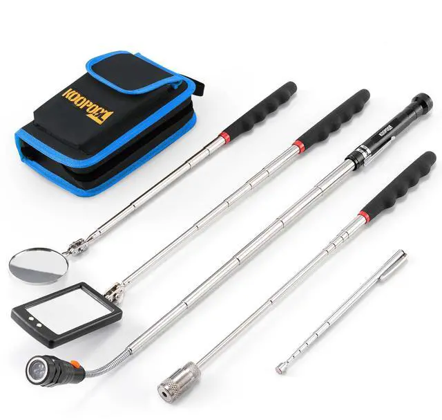 Main image of Telescoping Magnetic Pickup Tool Set, Inspection Mirror Telescoping, LED Flashlight, Cool Gadgets for Men, Stocking Stuffers, Gifts for Dad, Husband, Kids, Boyfriend, Magnet Stick (Blue)