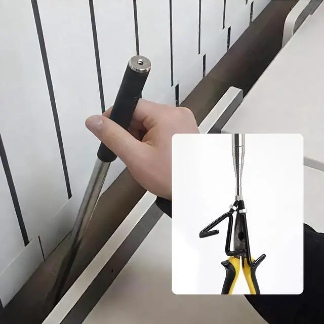 Alt view image 6 of 7 - Pickup Grabber Telescopic Magnetic Pickup Tool with Hook Pick-Up Pole Wire Fish Stick Pocket extendable Magnet Pickup Tool (72")