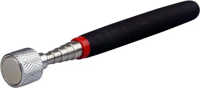 Main image of 30-inch Telescoping Magnetic Pick-Up Tool, Extendable Magnetic Wand Pickup Tool for Mechanics, Household, Office & Industry, Stainless Steel, Black Handle