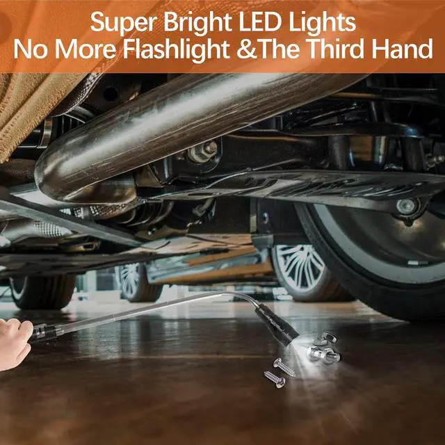 Alt view image 6 of 7 - Magnetic Flashlight Fathers Day Dad Gifts for Men, Stocking Stuffers for Men Adults, Pickup Tool Cool Extendable Magnet Telescoping Gadgets Easter Birthday for Him Handyman