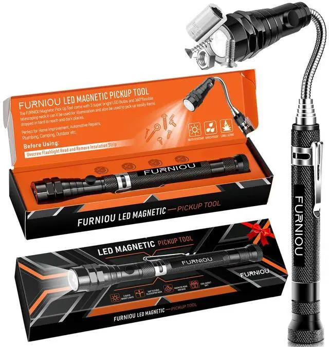 Main image of Fathers Day Gifts for Men, LED Magnetic Pickup Tool, Stocking Stuffers For Adults,Birthday Gifts for Men, Extendable Magnetic Flashlight, Mens Gifts for Women Husband Grandpa Him,Cool Gadgets