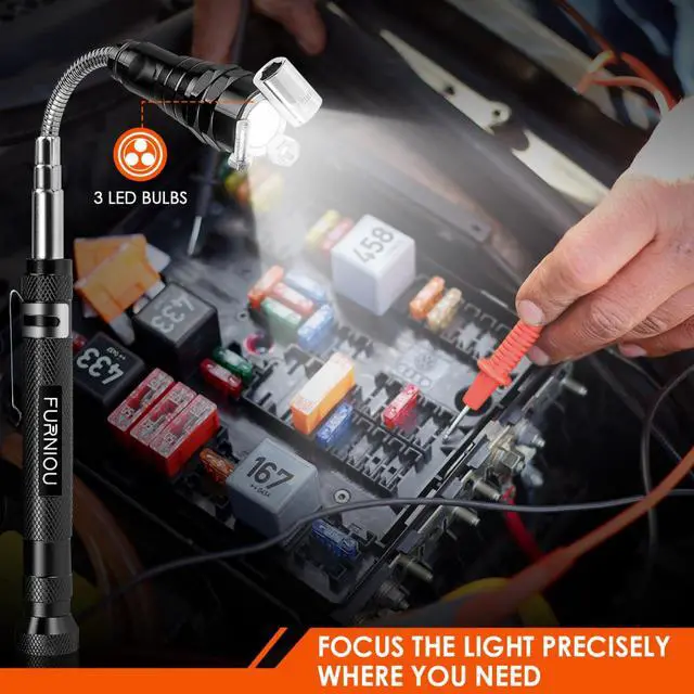 Alt view image 7 of 7 - Fathers Day Gifts for Men, LED Magnetic Pickup Tool, Stocking Stuffers For Adults,Birthday Gifts for Men, Extendable Magnetic Flashlight, Mens Gifts for Women Husband Grandpa Him,Cool Gadgets