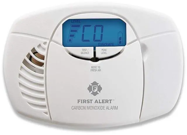 Main image of Carbon Monoxide Detector Alarm|No Outlet Required with Digital Display and Peak Memory, Battery Operated, CO410 , White
