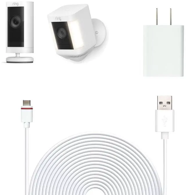Main image of 16Ft USB-C Power Cord with Adapter for Ring Stick Up Cam Pro,Ring Spotlight Cam Plus-1PACK