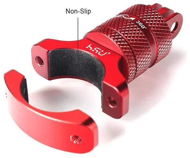 Alt view image 4 of 7 - Bike Handlebar Mount for Gopro Hero 13/12/11/10/9/8/7/6/5/4 AKASO Campark Osmo Action 3/4 and Other Action Cameras, 360 Degrees Rotary Motorcycle Mount (Red)