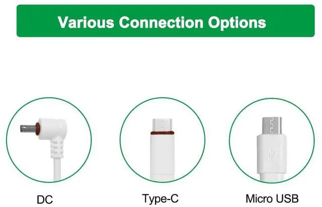 Alt view image 4 of 7 - 20FT Power Adapter and Cable for Ring Outdoor CamStick Up Cam/Pro/Plus(Battery), Ring Spotlight Cam/Pro/Plus(Battery), Weatherproof Charging Power Cord with Charger,2Pack