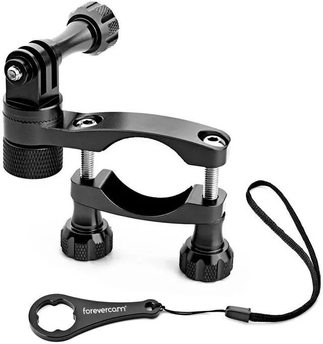Main image of Bike Handlebar Mount for GoPro (360° Rotation and Lock Any Direction) 0.6-1.3inch All Aluminum Bike/Motorcycle Handlebars Seat Post Ski Pole Mount for Gopro Hero 8/9/10/11/12/13Black