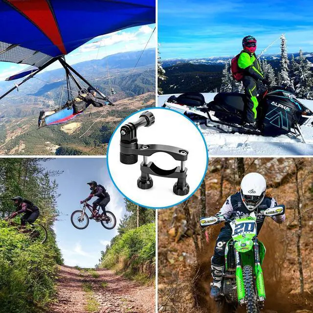 Alt view image 7 of 7 - Bike Handlebar Mount for GoPro (360° Rotation and Lock Any Direction) 0.6-1.3inch All Aluminum Bike/Motorcycle Handlebars Seat Post Ski Pole Mount for Gopro Hero 8/9/10/11/12/13Black