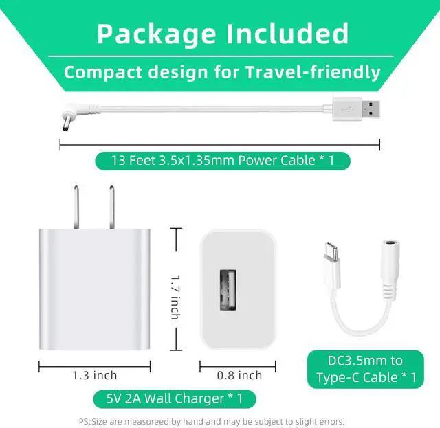 Alt view image 5 of 5 - 13.1 ft Power Adapter Charger for Ring Stick Up Cam Plug in, Ring Pan Tilt Stick Up Cam, Spotlight Cam/Cam Pro Plug-in Camera Charging Cable Cord Replacement