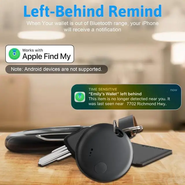 Alt view image 5 of 7 - Tracker Tag 4 Packs Bluetooth Tracker, Smart Tag Locator Tracking Device, Keys Finder and Item Locator,Air Tracker Item Finders with Find My(iOS Only) Track Your Keys (White and Black, 4 Pack)