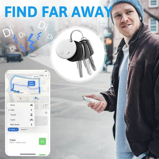 Alt view image 6 of 7 - Tracker Tag 4 Packs Bluetooth Tracker, Smart Tag Locator Tracking Device, Keys Finder and Item Locator,Air Tracker Item Finders with Find My(iOS Only) Track Your Keys (White and Black, 4 Pack)