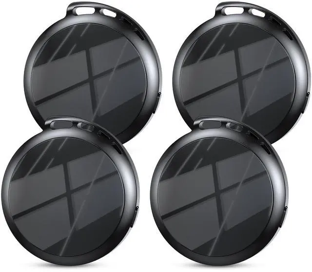 Main image of 2026 Air Tracker Tags-4 Pack 5.3 Smart Bluetooth Tracker Tag Work with Apple Find My (iOS Only) Key Finder Item Locator for Keys, Luggage,Wallet, Backpack, Pets,etc. (4, Black)