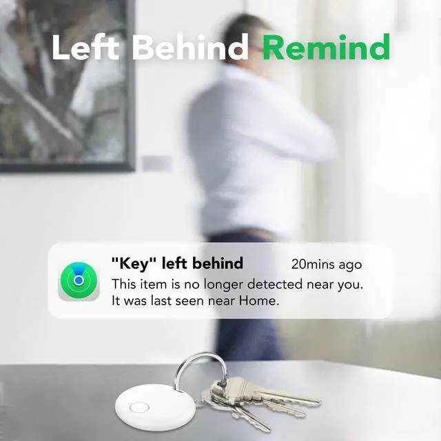 Alt view image 5 of 7 - Air Tracker Tags-4 Pack: Smart Bluetooth Tracker, Item Finder Works with Apple Find My (iOS Only) App, Trakcer Tag Locator for Keys, Luggage, Satchel, weTag mini. (Not for Android Devices)
