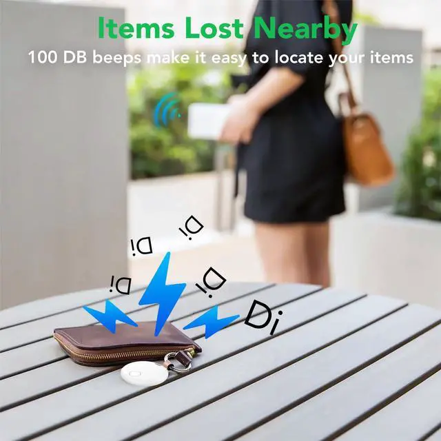 Alt view image 4 of 7 - Air Tracker Tags-4 Pack: Smart Bluetooth Tracker, Item Finder Works with Apple Find My (iOS Only) App, Trakcer Tag Locator for Keys, Luggage, Satchel, weTag mini. (Not for Android Devices)