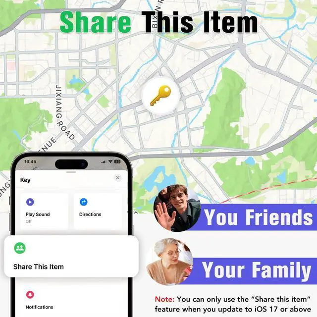 Alt view image 7 of 7 - Air Tracker Tags-4 Pack: Smart Bluetooth Tracker, Item Finder Works with Apple Find My (iOS Only) App, Trakcer Tag Locator for Keys, Luggage, Satchel, weTag mini. (Not for Android Devices)