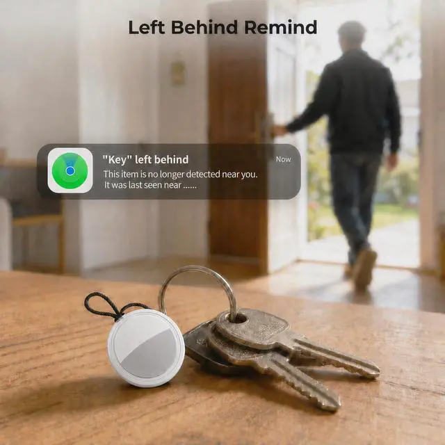 Alt view image 5 of 7 - Air Tracker Tags 4 Pack - Bluetooth Wallet Tracker, Keys Finder Work with Apple Find My (iOS Only), Smart Item Locator Tags for Luggage, Backpack, Phone