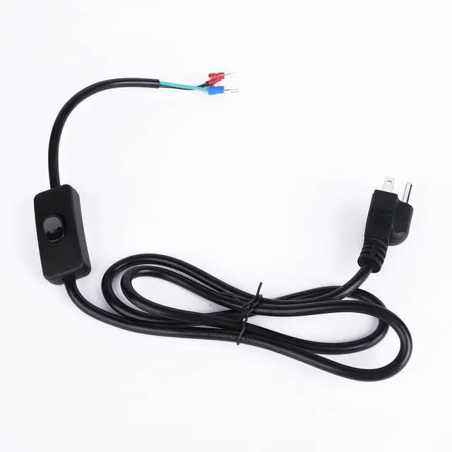 Alt view image 4 of 7 - 4FT Power Cable 3 Prong Grounding Plug, AC Power Cord Extension Cord with Switch On/Off and Fork Terminal Connectors, AC/DC Adapter 18 AWG for Electrical Testing, AC to DC Converter 110V to 12V