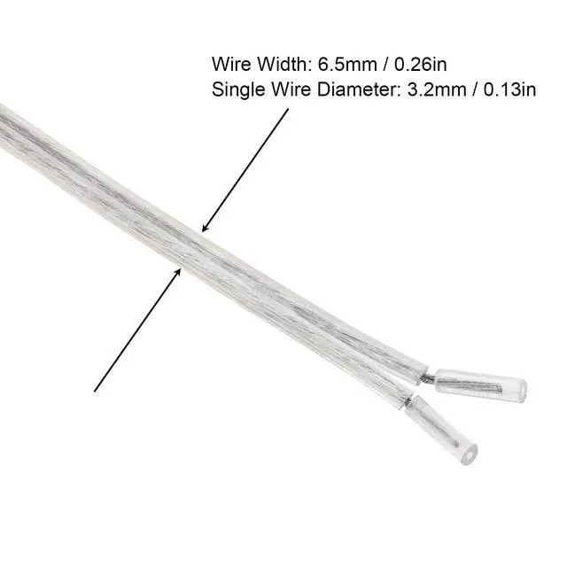 Alt view image 6 of 7 - 6FT Lamp Cord with On/Off Button Switch and Polarized Plug, Stripped Ends Ready for Wiring, 18AWG SPT-2 Replacement Power Cord, Clear