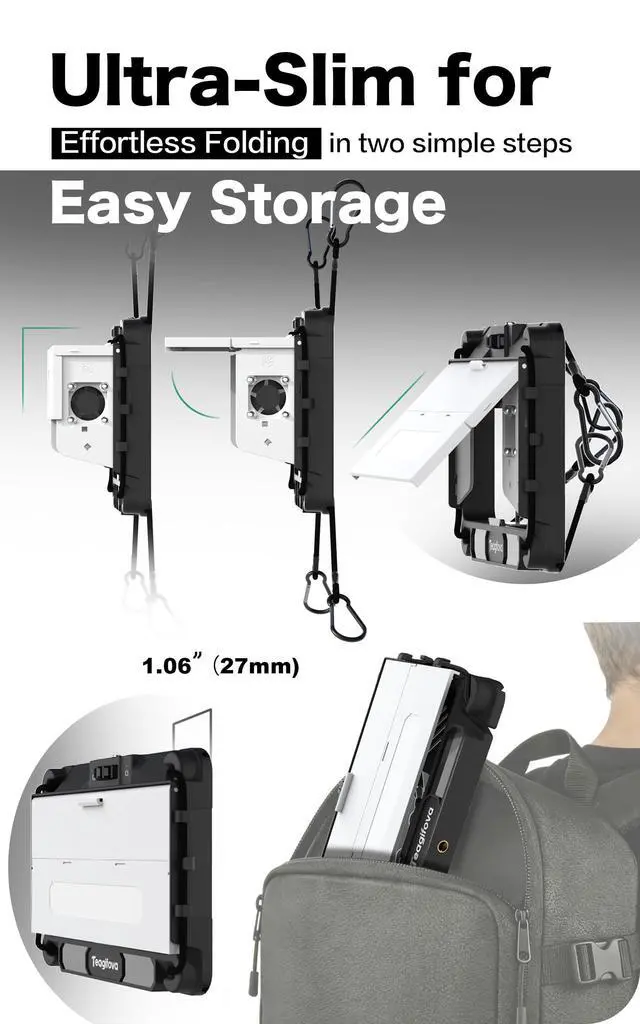 Alt view image 5 of 6 - Phone Fence Mount with Shade & Cooling Fan - Gamechanger Streaming Kit for Baseball, Softball & Tennis - No Fence Bars in Frame (Phone Closer & Wider View)