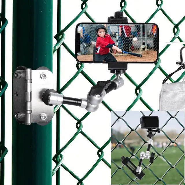 Main image of Magnetic Phone Fence Post Mount + Fence Clip Kit for Gamechanger for Mevo Start, GoPro, iPhone, DJI Osmo Pocket 3 and Action Cameras, for Recording Baseball,Softball and Tennis Games