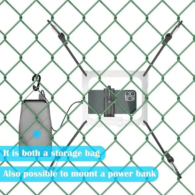 Alt view image 3 of 7 - Cell Phone Fence Mount with Shade, Game Recording Mounting Kit Works with Gamechanger, iPhone, Mevo Start, Phones, and GoPro, for Recording Baseball,Softball and Tennis Games(Mini Plus)