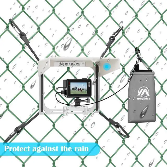 Alt view image 5 of 7 - Cell Phone Fence Mount with Shade, Game Recording Mounting Kit Works with Gamechanger, iPhone, Mevo Start, Phones, and GoPro, for Recording Baseball,Softball and Tennis Games(Mini Plus)