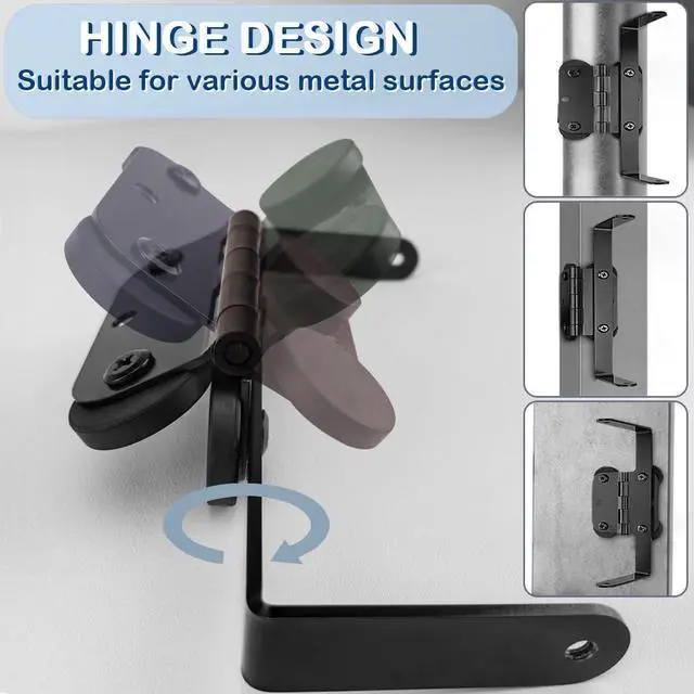 Alt view image 3 of 6 - Magnetic Phone Fence Mount with Shade, Fence Phones Holder for iPhone, Phones, Mevo Start and Other Action Cameras, for Recording Baseball, Softball and Tennis Games (Black)