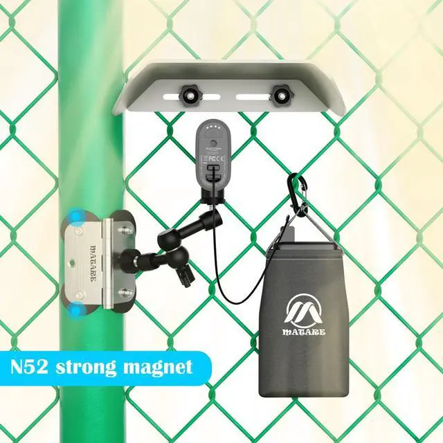 Alt view image 5 of 7 - Magnetic Fence Mount for Mevo Start, GoPro, iPhone and Action Cameras - Mevo Camera Mount Streaming Kit for Game Changer Recording Baseball Games