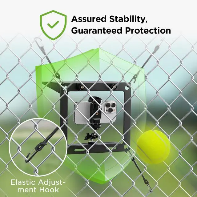 Alt view image 4 of 7 - Fence Mount for Phone, Flexible Cell Phone Fence Mount with Shade Live Sports Streaming Kit with Swivel Head for Mevo Start, Phones, GoPro and Other Action Cameras, Baseball Games Tennis