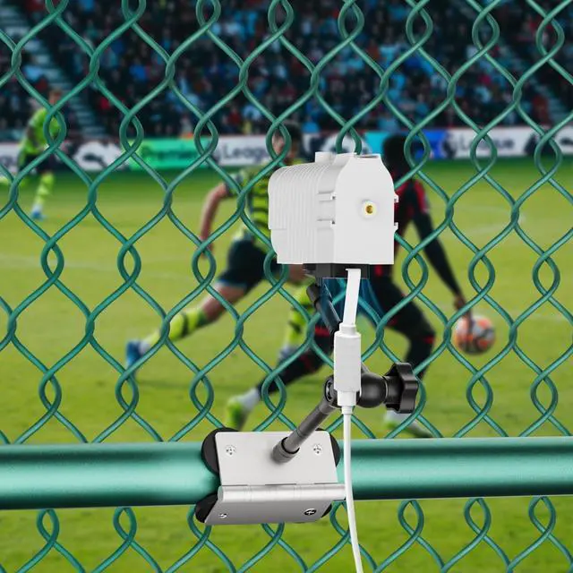 Alt view image 2 of 7 - 3-in-1 Magnetic Fence Mount with Shade for Mevo Start, Weatherproof Case with USB Fan Keep Mevo Start Cam from Overheating During Recording Baseball,Softball and Tennis Games