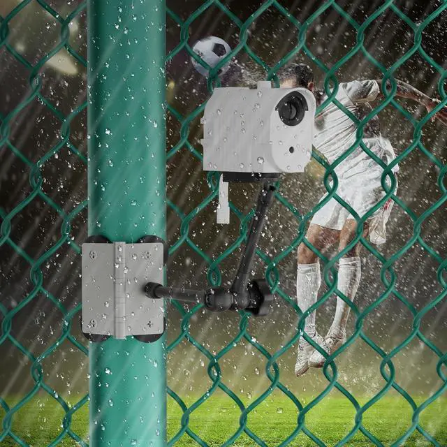 Alt view image 4 of 7 - 3-in-1 Magnetic Fence Mount with Shade for Mevo Start, Weatherproof Case with USB Fan Keep Mevo Start Cam from Overheating During Recording Baseball,Softball and Tennis Games