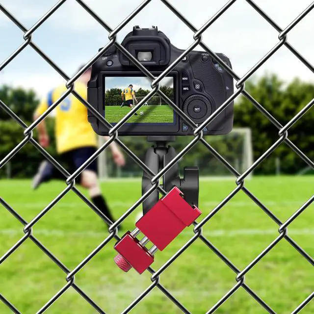 Alt view image 5 of 7 - Upgraded Aluminum Fence Mount with Shade - Game Changer Mounting Kit Fence Mount for iPhone Gopro, Mevo Start, Insta360 for Baseball, Pickleball, Tennis, Softball, Football Games Recording