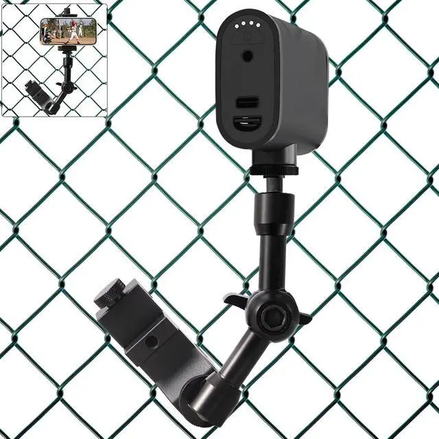 Main image of Fence Mount for Mevo Start Aluminum Game Changer Mounting Kit with Dual 1/4 Mount Points, Compatible with GoPro/Cell Phone, All Metal Arm for Recording Baseball/Softball and Tennis Game