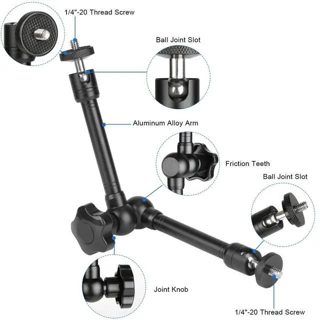 Alt view image 2 of 7 - Magnetic Camera Fence Mount for Mevo Start/GoPro / Insta360 / DJI OSMO Pocket 3 / iPhone, Two 1/4"-20 Mount Points Camera Magnet Fence Holder for Recording Baseball/Softball/Tennis Games