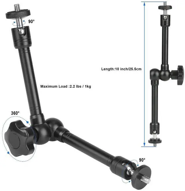 Alt view image 6 of 7 - Magnetic Camera Fence Mount for Mevo Start/GoPro / Insta360 / DJI OSMO Pocket 3 / iPhone, Two 1/4"-20 Mount Points Camera Magnet Fence Holder for Recording Baseball/Softball/Tennis Games