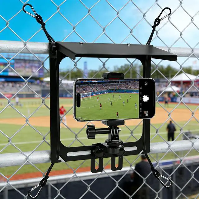Main image of Sports Gamechanger Fence Mount - Gamechanger Streaming Mounting Kit for Fence Holder for iPhone Insta 360 & Action Cameras, Great for Recording Football, Baseball & Tennis